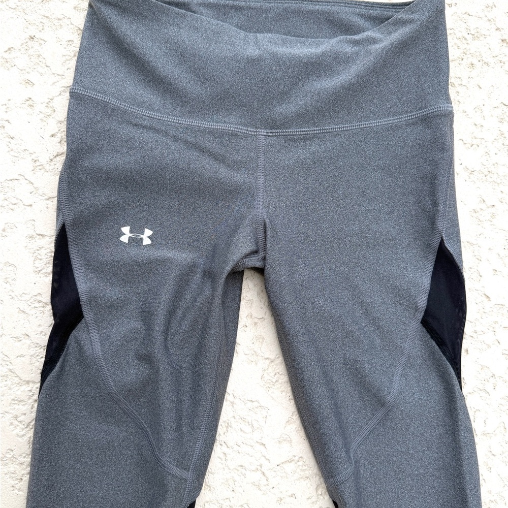Under Armour Womens Leggings Size S Heat gear Compression Running Gym Gray - Picture 4 of 7